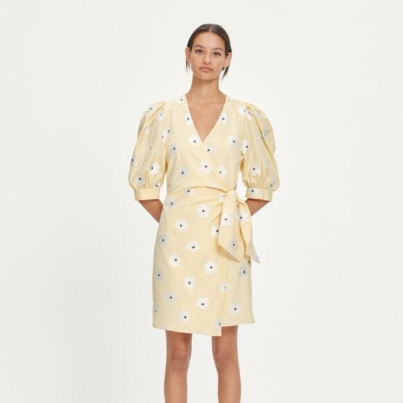 Samsoe Samsoe Celestina Floral Short Sleeve Cotton & Silk blend Dress size MED - Picture 2 of 12